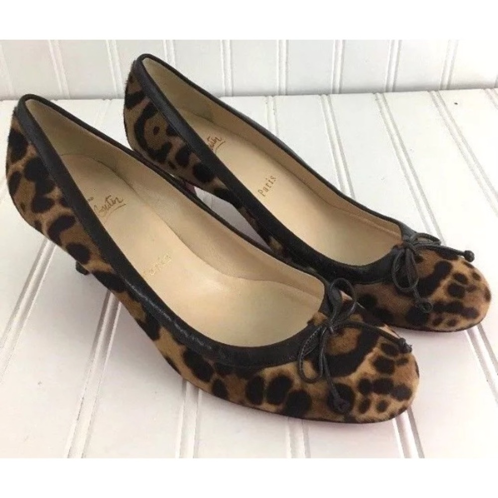 Christian Louboutin Paris Women Size 37 Leopard